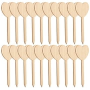 Ornament 20 Pcs inside House Plants Labels Funny Garden Decor Gardening Flowers and Card Bamboo Floor Succulent Sign Plate Can Handwritten Double-sided Potted 20pcs (heart-shaped) Land Wooden