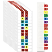 A-Z Tabs Small Alphabet Index Tabs,Bexikou 8 Sheets Self-Adhesive Labels Tabs, Colorful Alphabetical Tabs for Notebooks Dictionary Files (208 Pcs)