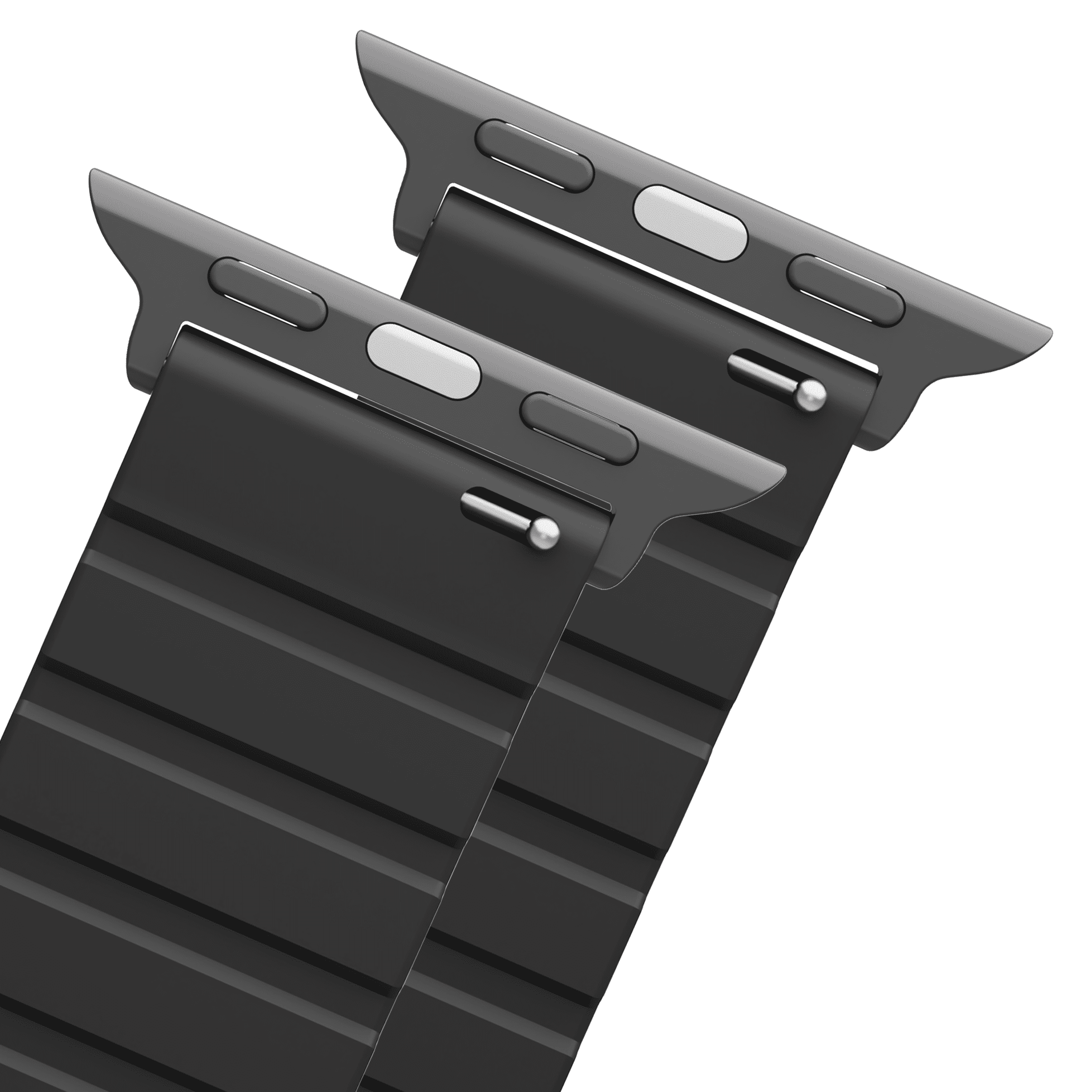 ZSOU Magnetic Silicone Smart Watch Bands for Apple Watch - 2 Pack, Black, Universal Fit