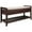 Espresso, variant on Shoe Bench, Entryway Storage Bench with Cushion Seating and Storage Drawers, Wood Shoe Bench with Bottom Shelf
