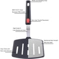 thumbnail image 3 of Silicone Wide Spatula, Slotted Turner for Cooking or Baking, Large Pancake Spatula for Egg, Fish, Steak, Flipping and Wok Use, Dishwasher Safe, 3 of 9