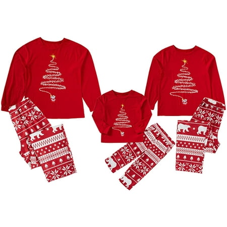 Sinhoon Family Christmas Pjs Matching Sets Santa Christmas Matching Jammies for Couples Adults Holiday Xmas Sleepwear Set