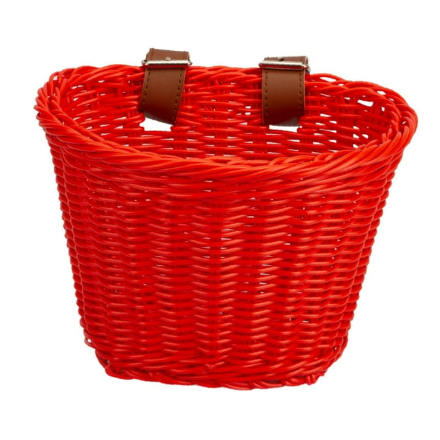 Cesta de bicicleta para niños, cesta de bicicleta multifunción para niños y niñas, para ir de compras rojo