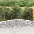thumbnail image 1 of vidaXL Arched Gabion Baskets 3 pcs 400x50x40/60 cm Galvanised Iron, 1 of 4