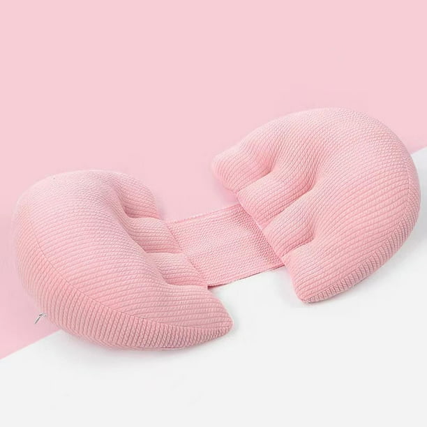 Almohada de embarazo BLESIY Almohada prenatal liviana para dormir para la espalda las caderas y las piernas Rosa