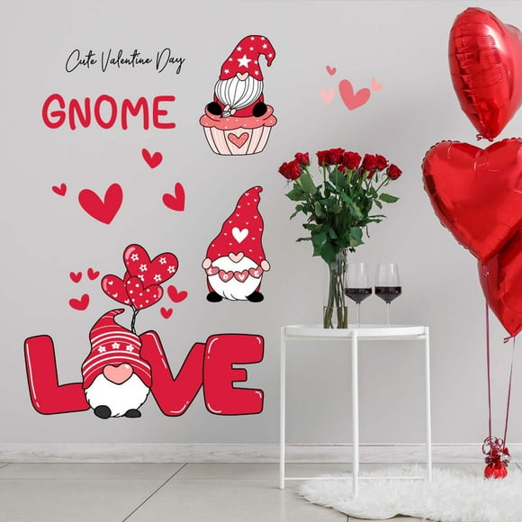 XYAIYT Valentine's Day PVC Window Decoration Stickers Self Adhesive Love Themed Wall Decals for Glass,Mirrors,Surfaces Reusable Easy to Install,Perfect for RomAntic Decor,Red