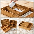 thumbnail image 5 of CNKOO Organizer Flatware Drawer Basket Silverware Cutlery Holdercaddy Tray Rattan Kitchen Utensil Woven Storage Fork Wicker, 5 of 6