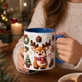 thumbnail image 4 of Hometravel Christmas Reindeer Ceramic Coffee Mug, Milk Cup with Flat Design, Holiday Drinkware for Home Kitchen and Christmas Gift, 4 of 7