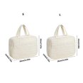 thumbnail image 3 of Compact Hanging Toiletry Bag for Backpackers Quick Dry Polyester Makeup Bag Cosmetic Pouch Multi Compartment Pink, 3 of 5