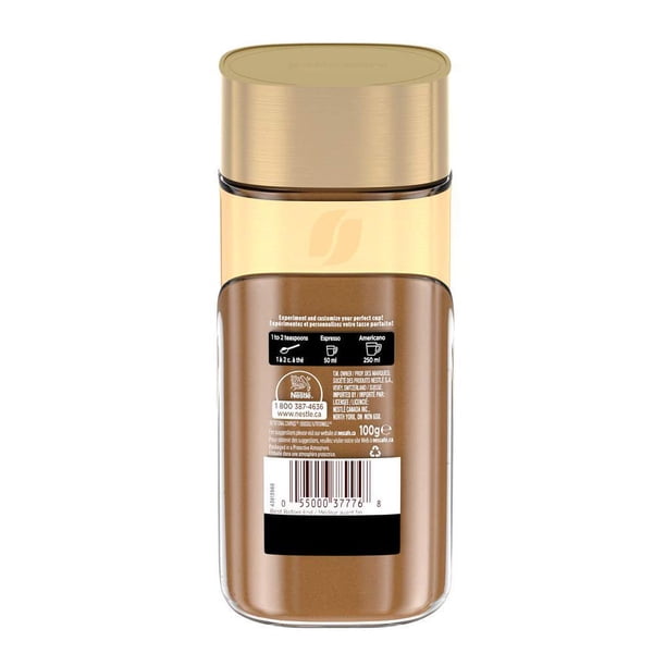NESCAFE Gold Espresso Instant Coffee, 100g Jar for Office