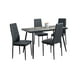 thumbnail image 3 of Comedor MOBILKRAFT Modelo Toyo Negro 4 Sillas Rectangular Tubular y Cristal Estilo Contemporáneo en Color Negro, 3 of 4