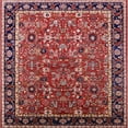 thumbnail image 1 of Ahgly Company Machine Washable Indoor Square Industrial Modern Cranberry Red Area Rugs, 7' Square, 1 of 7