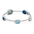 thumbnail image 2 of Sterling Silver Multi-Gemstone Bangle Bracelet, 2 of 3
