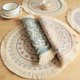thumbnail image 3 of 2Pcs Printed Place Mat Bohemian Tassel Printed Coaster for Home Insulation Circular Shape Dinner Table Layout Props, E, 3 of 5