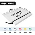 thumbnail image 2 of Plastic Mesh Zipper Pouch 9x13 in,Extra Large Water-Resistant Zip Bag for School Office Supplies, Puzzles & Games Organizing Storage, 2 of 6