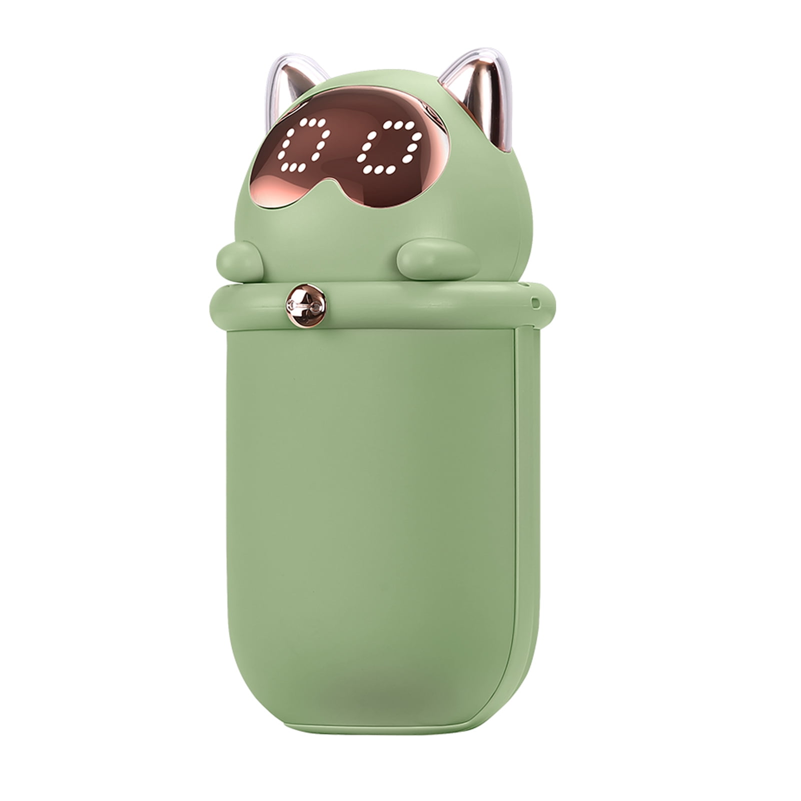 BIMZUC 10000mAh Electric Hand Warmer Rechargeable Portable Power Bank 2 Heating Levels 5.5 inches / 13.9 cm Green Handwarmer with LED Display and Adjustable Shoulder Strap for Outdoor Winter Gifts
