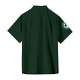 thumbnail image 6 of Men's Casual Short-Sleeve Shirt Dark Green 5XL, 6 of 7