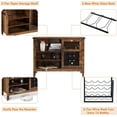 thumbnail image 2 of Ivinta Wine Bar Cabinet with LED Lights, Industrial Wine Cabinet with Storage for Liquor, 2 of 8