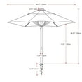 thumbnail image 2 of CorLiving 7.5ft Portable Beach Umbrella with Sand/Dirt Anchor and Travel Bag - Compact Sun and Shade Umbrella, Patio and Picnic, Summer Beach Umbrella Solution, 2 of 7