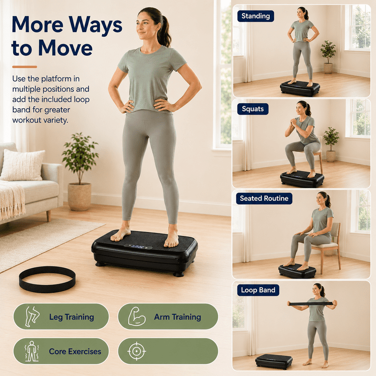 Camkey Vibration Plate Exercise Machine, 99-Speed Whole Body photo 8