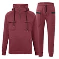 thumbnail image 4 of Mens 2 Piece Outfits Sweatsuit Oversized Sweatshirt Lounge Sets Baggy Sweatpants Fall Orange Tracksuit with Pockets Solid Fashion Warm, 4 of 5
