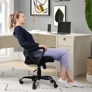 Home Office Mid Back Mesh Ergonomic Computer Chair with Height Adjustable, Black