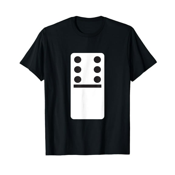 Six Blank Dominoes Game Halloween Costume Domino Game T-Shirt