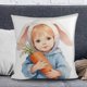 thumbnail image 2 of Uuiauoio Easter Bunny Rabbit Pillow Case Colorful Bunny Throw Pillow Cover Spring Holiday Decorative Throw Pillow Easter Pillowcase Square Cushion Cover for Couch, 2 of 6