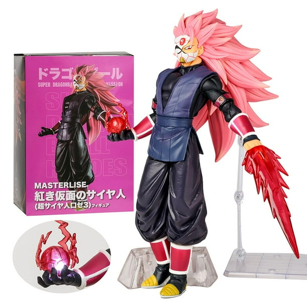 Figura Dragon Ball Z Arco Iris Latino Goku Negro Zamasu Rosa PVC 26 cm