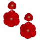 thumbnail image 3 of Watermelon Red Decorative Ear Flower Pendant Earrings Creative Alloy Jewelry Gift for Daily Wear, 3 of 3