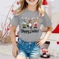 thumbnail image 2 of MUXiin Girls Easter Shirt Size 7 Rabbit Tops Egg Short Sleeve T Shirts Soft Easter's Day Blouse Tops Tee for Boys & Girls Easter Gifts for Kids(Grey,4-5 Years), 2 of 5