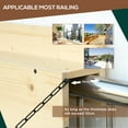 thumbnail image 6 of Outdoor Dining Table Hanging Balcony Table, Spruce Wood Foldable Railing Bar, Serving Table & Desk, Fits up to 3.9 Inches, Natural,Outdoor Coffee Table, 6 of 9