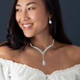 thumbnail image 3 of Elegant Crystal Rhinestone Wedding Jewelry Set For Women Includes Necklace Earrings Rings And Bracelet Bridal Accessories 5Pcs, 3 of 5