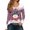 Purple, variant on IWRICH Women's Christmas Snowmen Printed Tops Casual V-Neck Long Sleeve Casual T-Shirts 2025 Fall Trendy Tees Purple XXL