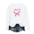 thumbnail image 2 of Craaazy Breast Cancer Awareness Sweatshirts for Women Funny Long Sleeve Survivor Shirt Pink Ribbon Graphic Gifts Support Tops Rou nd Neck Pullover, 2 of 4