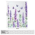 thumbnail image 4 of Creowell Purple Lavender Throw Blanket Throw Colorful Butterfly Wild Garden Flowers Flannel Blanket for Kids Girls Teens Watercolor Outdoor Floral Dreamy Blanket for Office Sofa, 4 of 6
