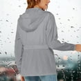 thumbnail image 5 of Scyoekwg Womens Waterproof Rain Jacket Hooded Waterproof Packable Outdoor Jackets Long Sleeve Full Zip Coat With Pockets (Gray,L), 5 of 8