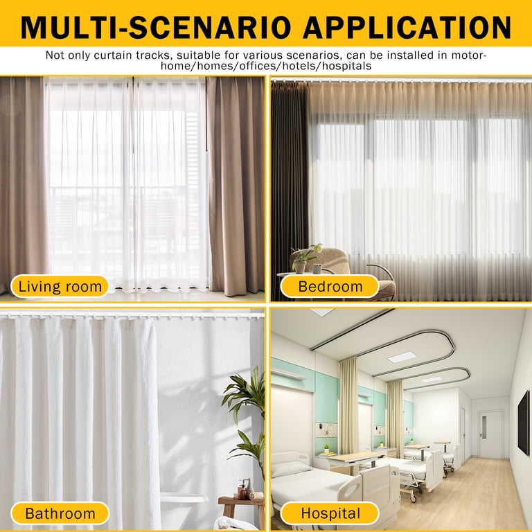 40 Sets Curtain Track Rollers With Hooks – Twin-Wheel Gliders For Ceiling Drapery, Smooth Sliding, Stainless Steel Hooks, White Plastic