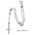 thumbnail image 3 of Crystal Beads Rosary Necklace Catholic Religious Gift Pendant Christian Prayer Long Chain for Women Men Jewelry, 3 of 9
