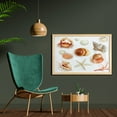 thumbnail image 2 of Seashells Wall Art with Frame, Marine Aquatic World Elements Seashells Pearls Crabs Wild Sea Life Image Print, Printed Fabric Poster for Bathroom Living Room, 35" x 23", Tan Cream, by Ambesonne, 2 of 2