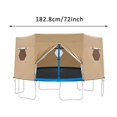 thumbnail image 3 of Round Outdoor Trampoline With Sun Shade Canopy Safety Enclosure Net Backyard Kids Play Trampoline 6FT, 3 of 6