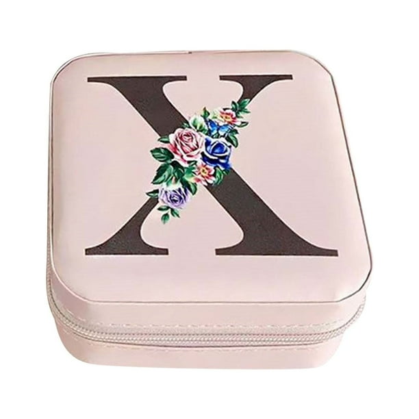 Xihbxyly Caja Organizadora de Franela con 26 Letras para Exhibir Joyas y Aretes