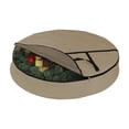 thumbnail image 4 of COVERS&ALL Christmas Wreath Storage Bag 12 Oz with Carrying Handle & Dual Zipper - 100% Water Resistant Durable Material Storage Bag - Holiday Xmas Tear Resistant Bag (20" Dia x 7" H, Beige), 4 of 7