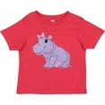 thumbnail image 3 of Inktastic Cute Purple Hippo Girls Baby T-Shirt, 3 of 5