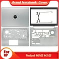 thumbnail image 2 of NEW For HP Probook 440 G5 Laptop LCD Back Cover/Front Bezel/Hinges/Palmrest/Bottom Case Rear Lid Top Back Case Silver AD Cover, 2 of 6