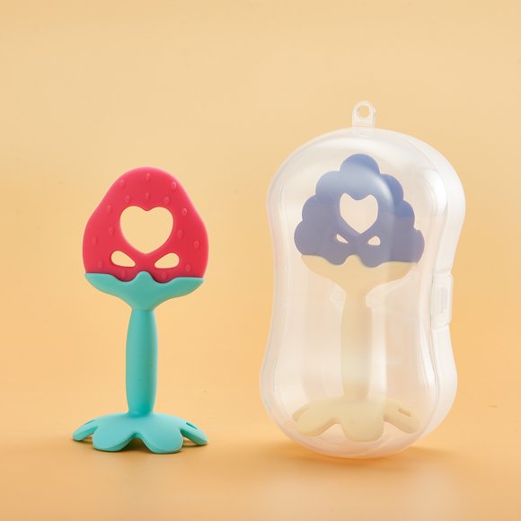 Caja de almacenamiento de chicles para dientes de bebé, palillos para dientes de bebé, chicles para dientes de bebé, opcional