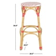 thumbnail image 3 of SAFAVIEH Kipnuk Stool Red/White (Indoor/Outdoor) Red / White, 3 of 5