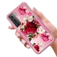 thumbnail image 4 of Galaxy S22 Plus SM-S906 Case , [ Red Floral Rose ] Shockproof Heavy Duty Armor Protective Phone Cases Hard Rugged Bumper Cover for Samsung Galaxy S22 + Plus SM-S906, 4 of 4