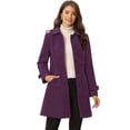 thumbnail image 1 of INSPIRE CHIC Chaqueta De Invierno Con Cuello Peter Pan Para Mujer Púrpura M, 1 of 6