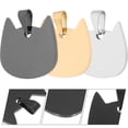 thumbnail image 2 of 3Pcs Stainless Steel Cat Shaped Pet Name Tags Personalized Puppy Collars, 2 of 8